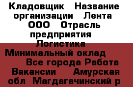 Кладовщик › Название организации ­ Лента, ООО › Отрасль предприятия ­ Логистика › Минимальный оклад ­ 23 230 - Все города Работа » Вакансии   . Амурская обл.,Магдагачинский р-н